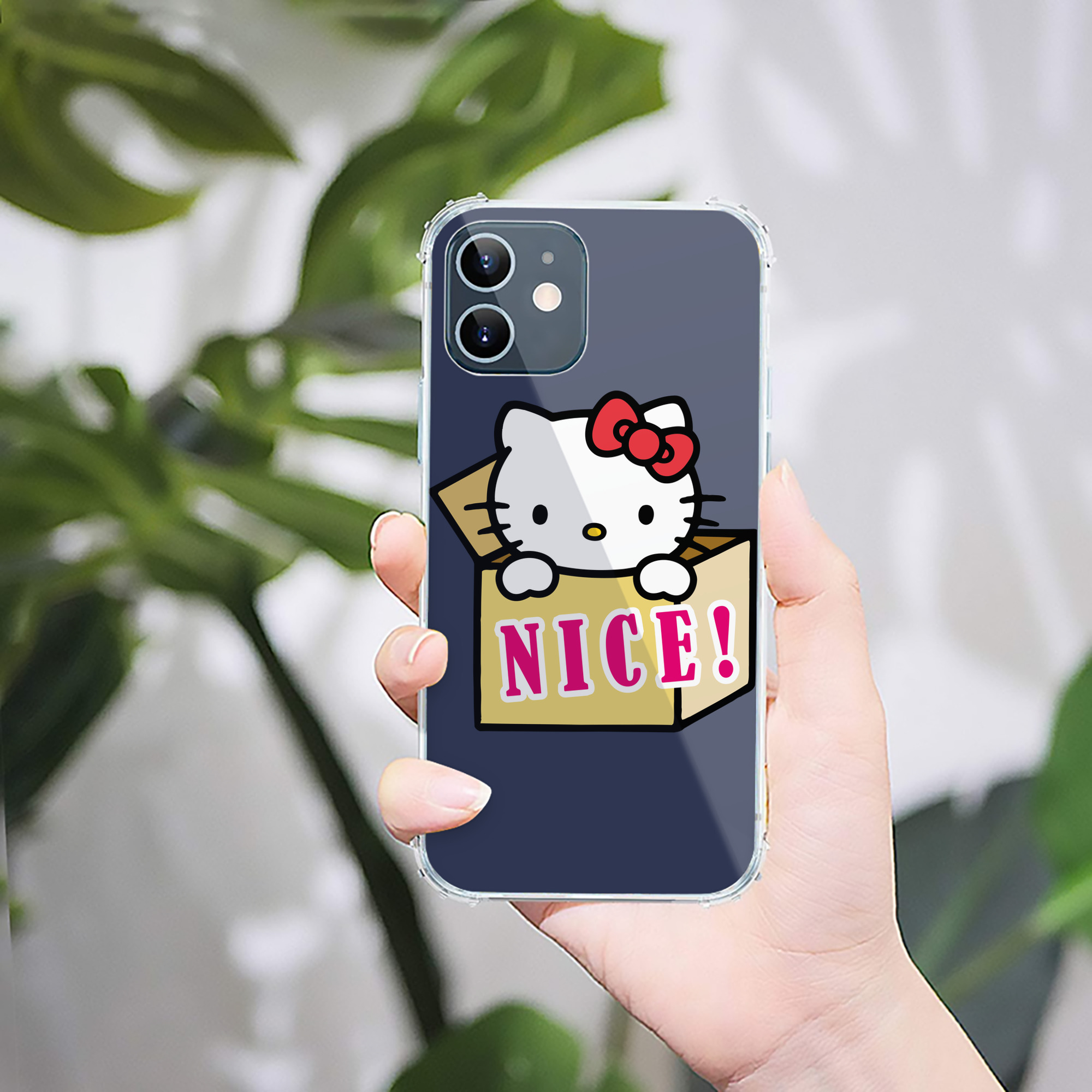（画像用） Hello Kitty ハローキティ 【iPhone 12シリーズ対応】透明スマホケース（クリアソフトケース）